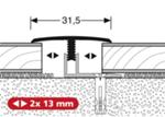 Übergangsprofil PF 558 edelstahl 100 cm